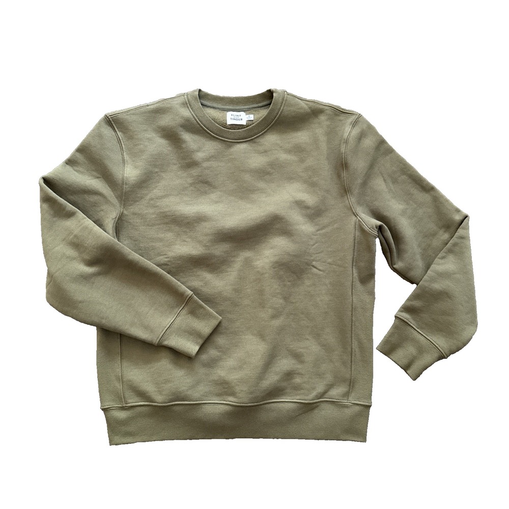 Flint and Tinder 10-Year Crewneck Sweatshirt Men Small Green Huckberry USA NWOT